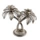 Silver Double Palm Tree Aluminium Candle Stand